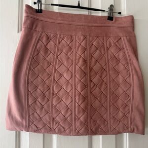 House of CB Quilted Blush Mini Skirt